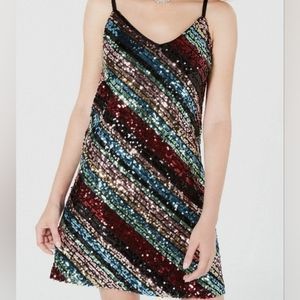 Brand new sequin striped dress